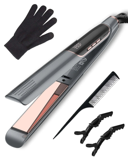 Transform Your Hair Instantly – Premium Titanium Flat Iron for Salon-Style Results at Home